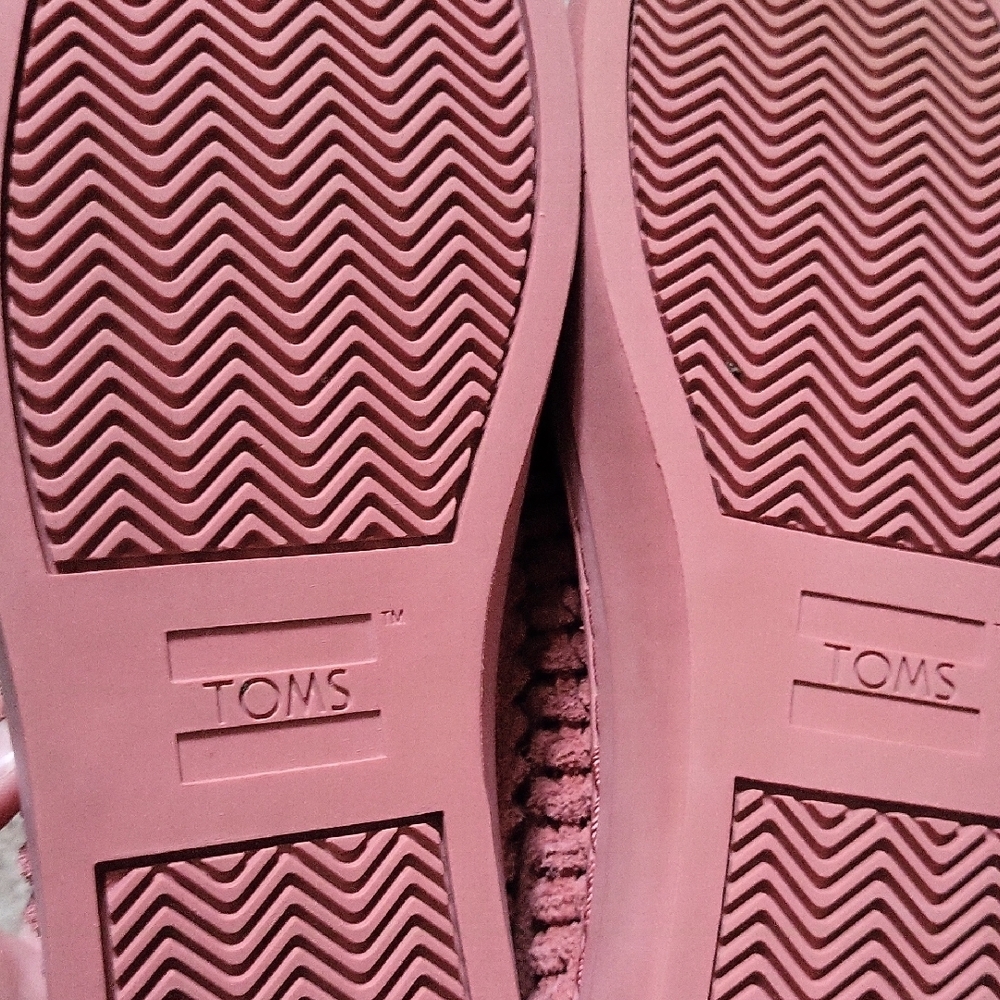 Toms Pink Suede Sneakers with Textured Weave - Picture 9 of 13